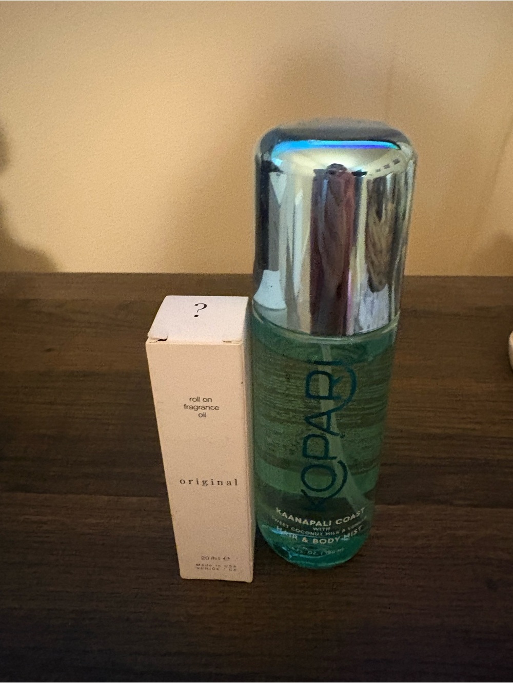 Kopari body mist and riddle oil